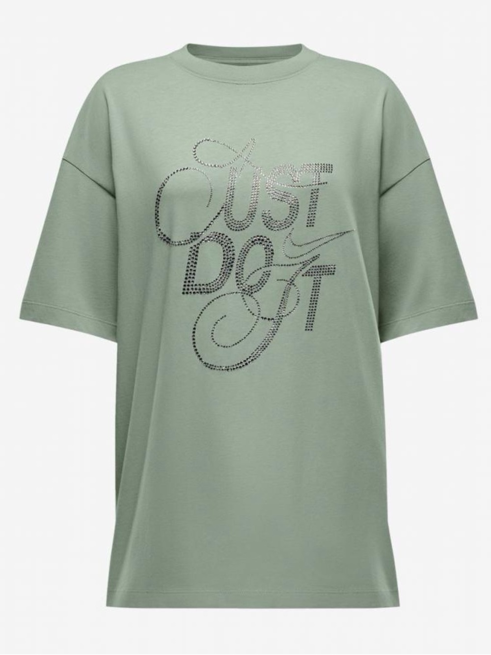 NWT Nike Womens Rhinestone "Just Do It" Oversized Fit T-Shirt
